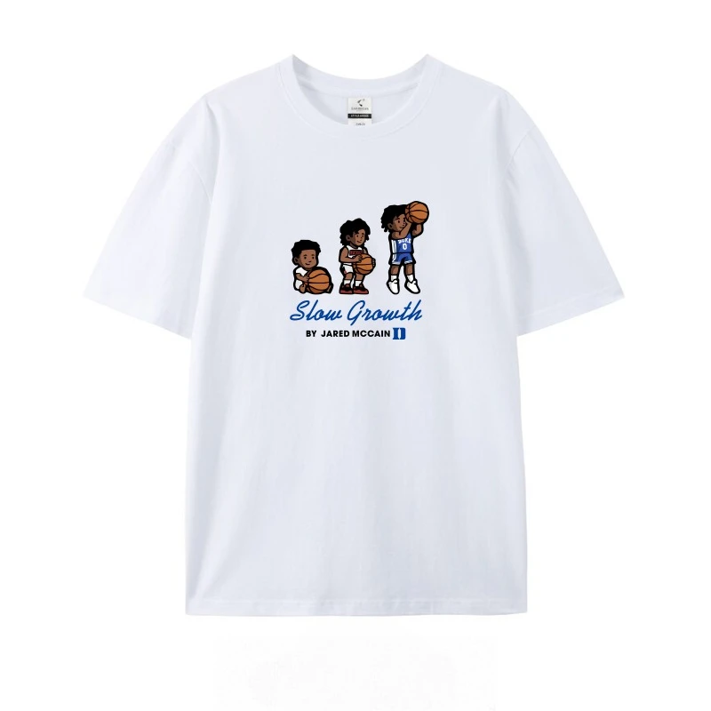 

76Ers Magic Fairy Brother Jared McCain Duke Hand Painted Anime American Casual Basketball Crew Neck Short Sleeve T-Shirt