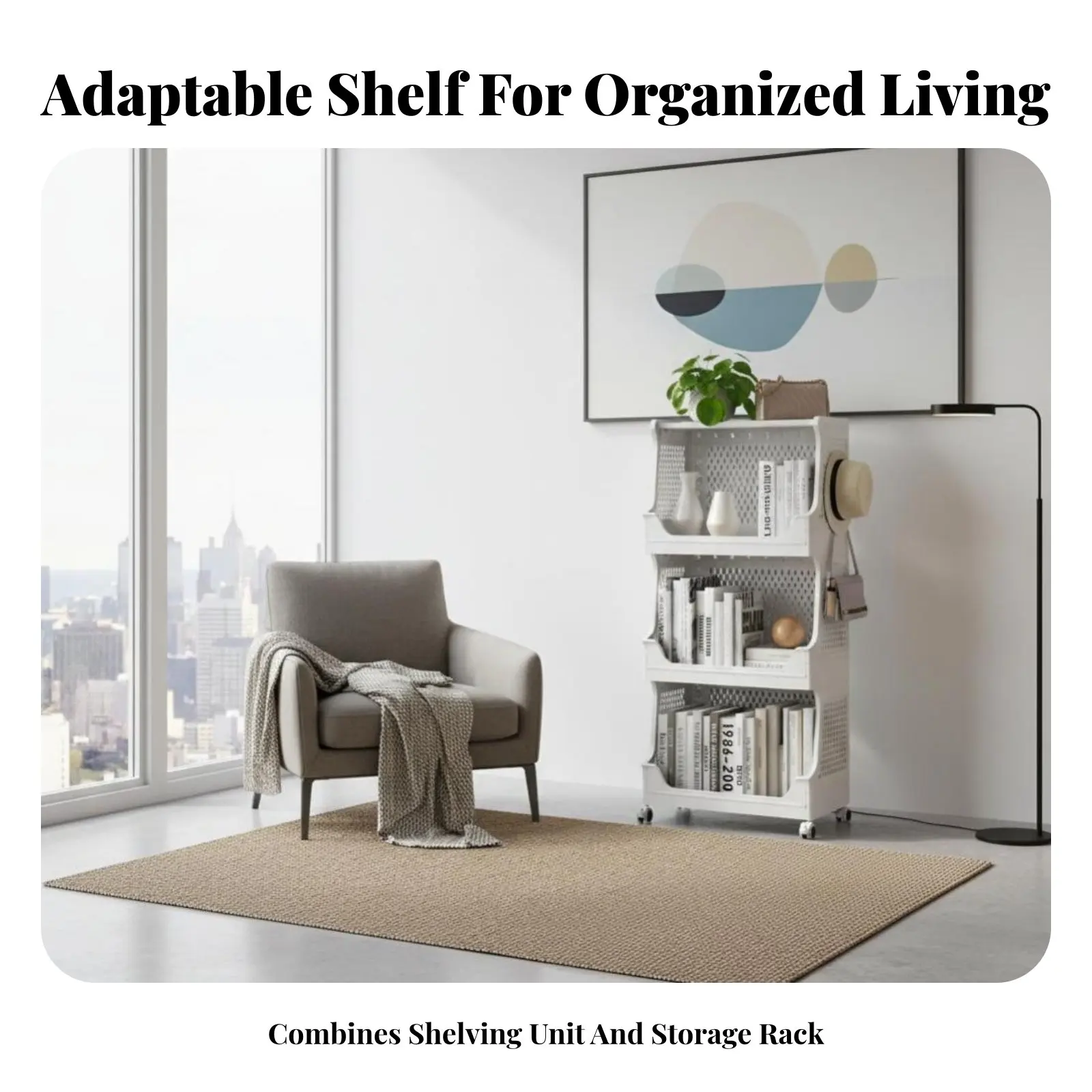 

Мобильная многоярусная тележка для книг на колесиках, напольная, простой дизайн, универсальное применение для родителей, детской комнаты, домашнего кабинета, спальни