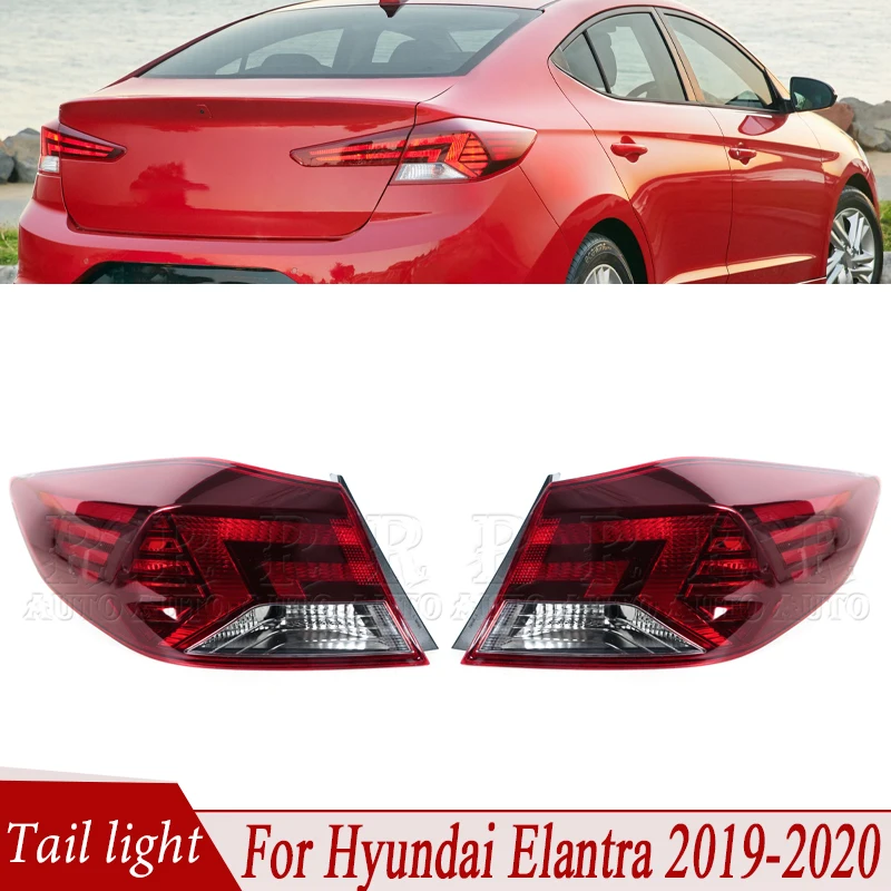 

Car Tail Lamp Assembly For Hyundai Elantra 2019 2020 Taillight Rear Turn SIgnal Light Brake Lamp Reversing Light Fog Taillamp