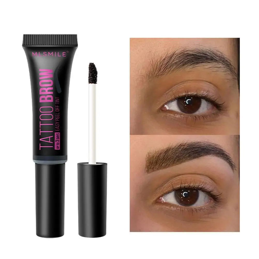 Eye Brow Tattoo Tint, Peel Off Sobrancelha Ferramenta, Gel Enhancer Up Creme, Eyeliner Make Dye, Cosméticos, Impermeável, Freck, O7H6, 3 cores