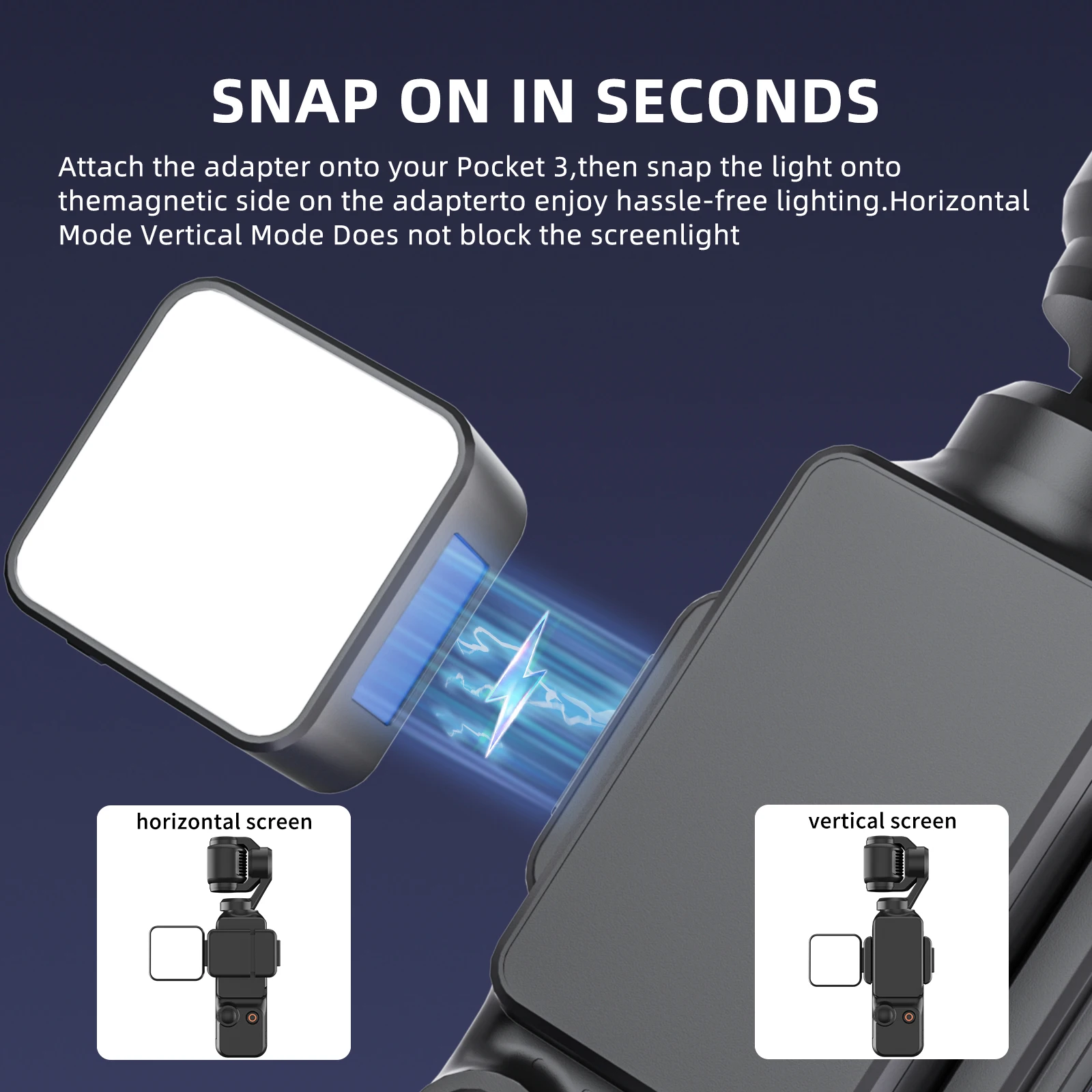 Desiontal Magnetic LED Fill Light Mini Led Video Selfie Light For DJI Osmo Pocket 3 Rechargeable Lighting Camera Accessories