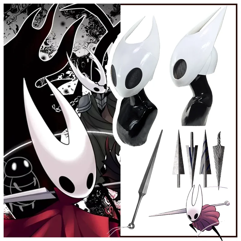 

Cosplay Costumes Hollow Knight: Silksong Game Wea Props ON Mask Hornet Cos Suit Embroidery needle Boy Girl Christmas Halloween