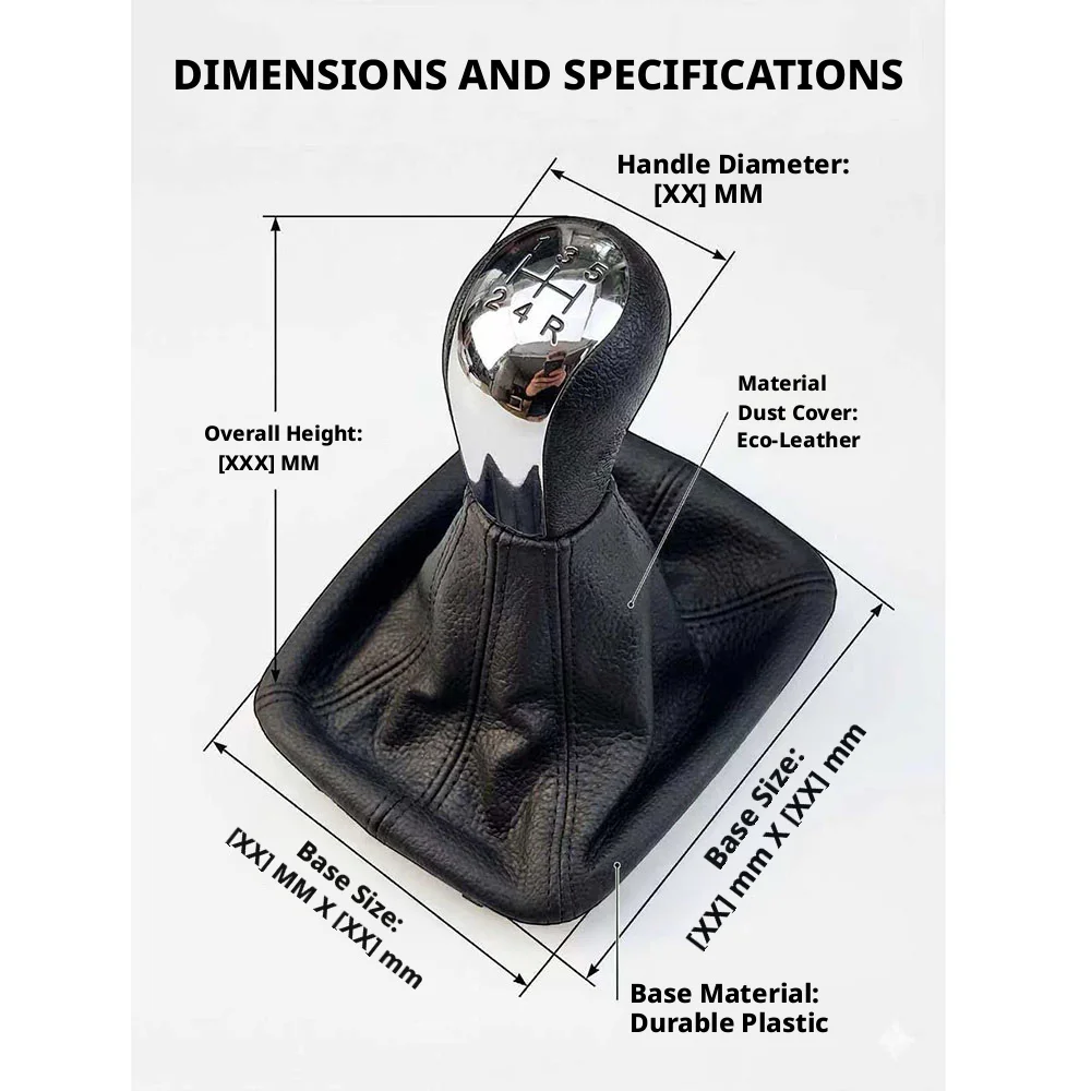5 Speed Manual Gear Shift Knob Shifter Lever Stick With Leather Boot Dust Cover For Chery Fulwin 2 Auto Accessories view 6