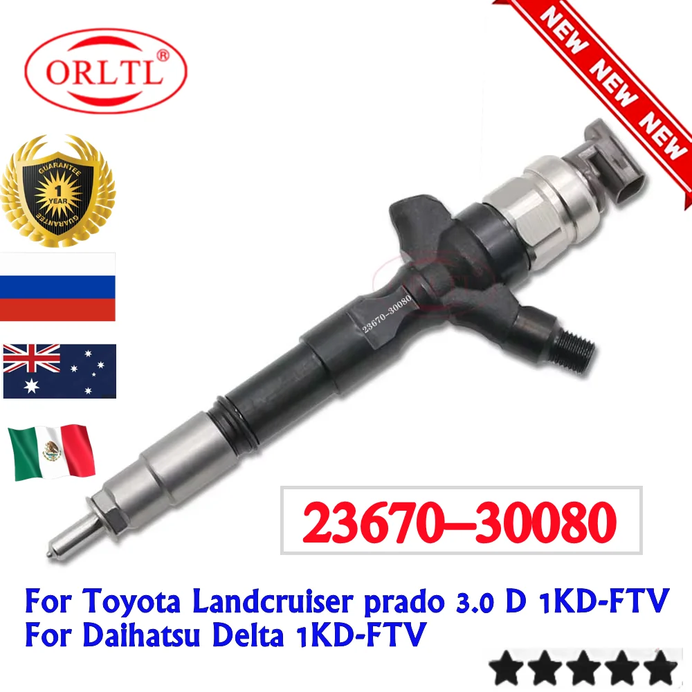 

ORLTL 23670-30080 Топливная форсунка дизельного двигателя 2367030080 Форсунка 23670 30080 для Toyota Landcruise Prado 3.0 D 1KD-FTV