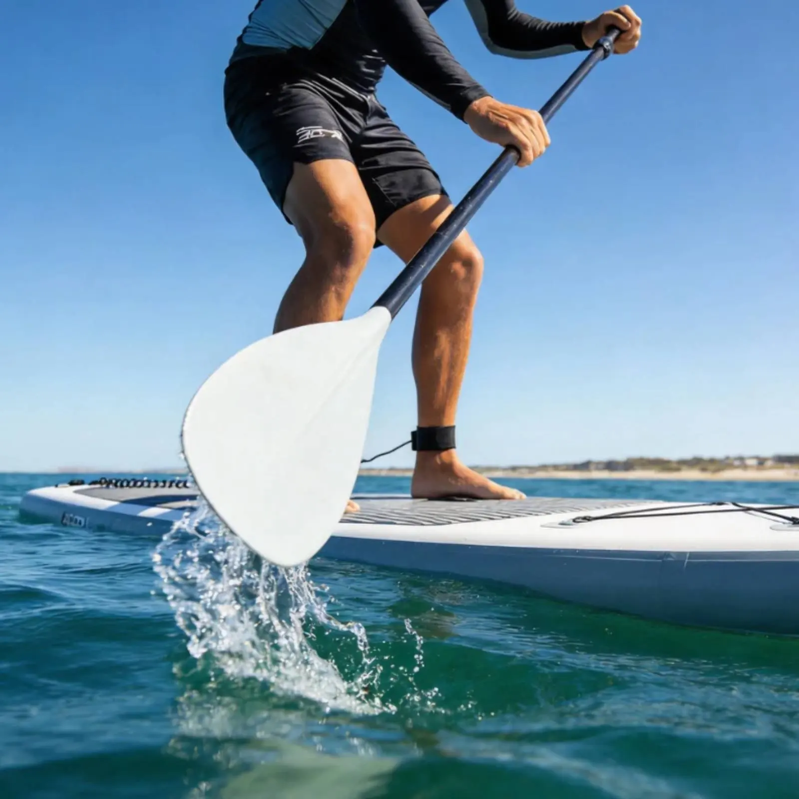 

Adjustable 3 Piece Paddle Fiberglass Shaft SUP Paddle Oar Compact Storage Water Sports Gear Long-Lasting for Stand up Paddling