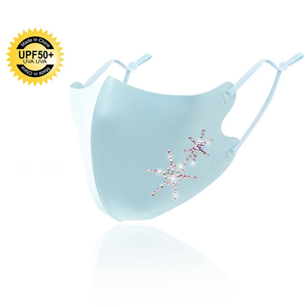 Модная дышащая маска из ледяного шелка, анти-УФ-бесследная солнцезащитная маска для верховой езды, маска для лица, подарок