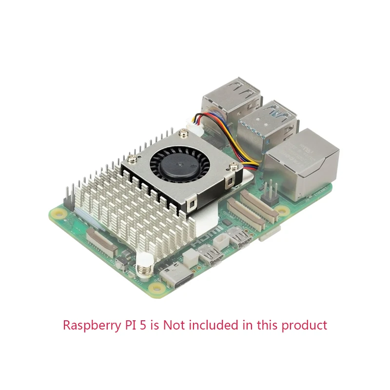 Raspberry Pi Active Cooler Metal Heatsink with Software Controlled Adjustable Speed Cooling Fan