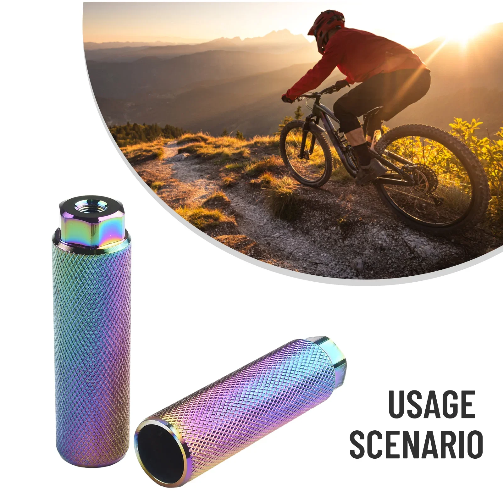 Premium Aluminum Alloy Bike Pegs, Knurled Design For Anti Skid Grip, Suitable For Road Bike, Mountain Bikes, And More