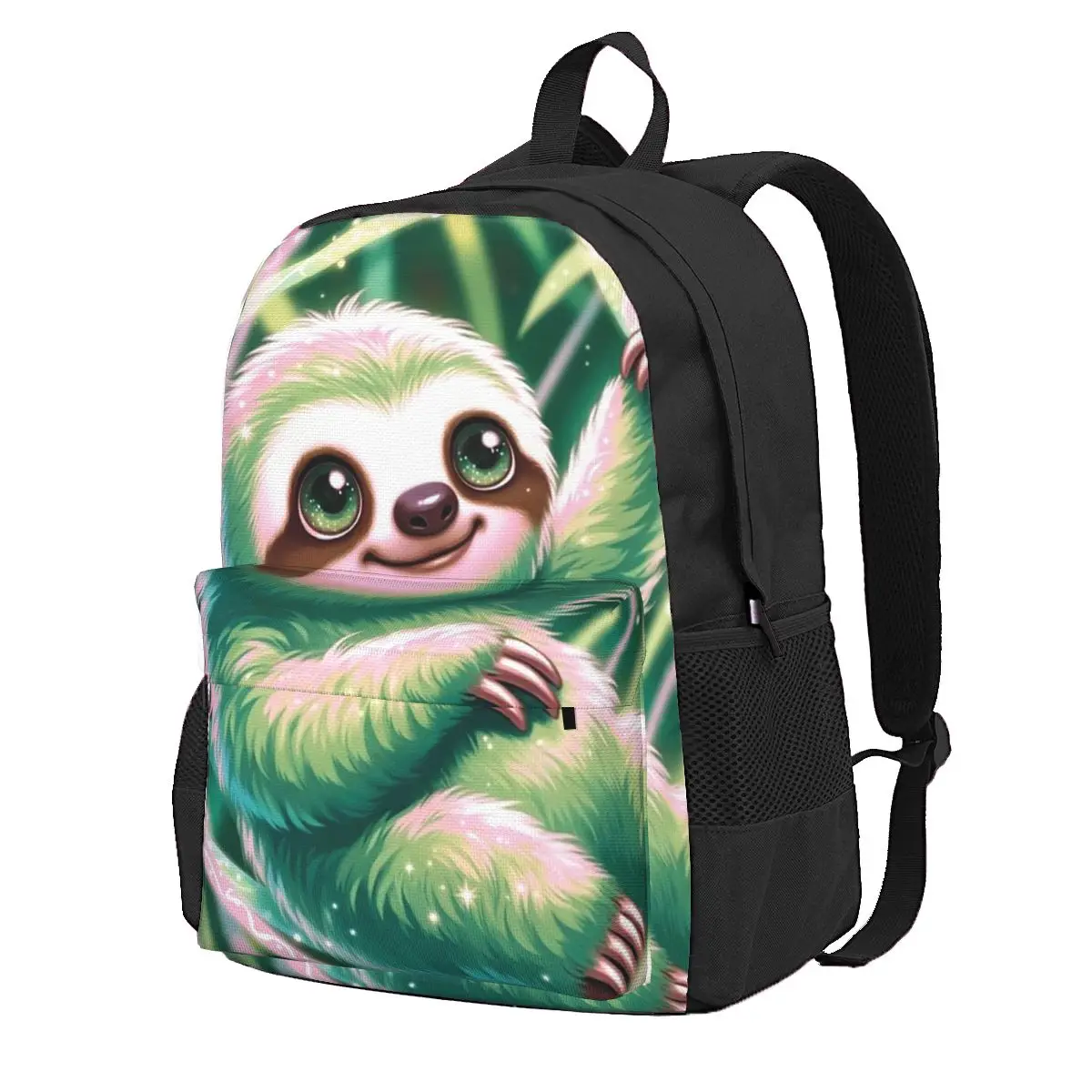 

Adorable Sloth In Pink Glow Student Backpack School Bag Hiking Travel Daypack for Men Women Fashion Bookbag Shoulder Bags