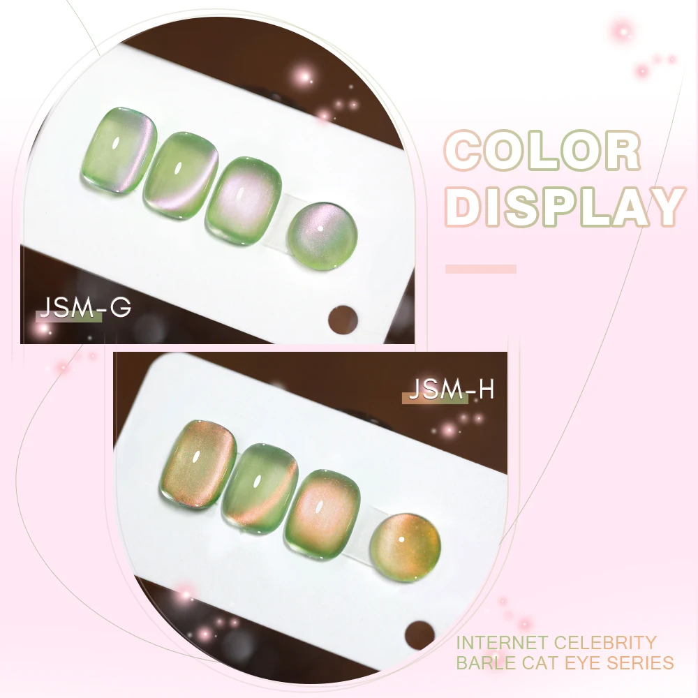 15ml Guava Green Cat Magnetic Gel Shine Glitter Semi Permanent Soak Off UV Varnish Nails Supplies Pink Cat Eye Gel Lakier do paznokci