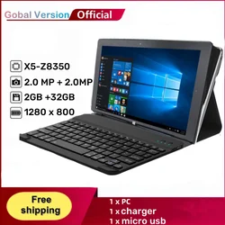 Neue Verkäufe 10,1 Zoll rca 2 in1 Mini-Notebook 2gbddr 32GB ROM Windows 10 Tablet PC USB 6000mah Batterie Dual-Kamera