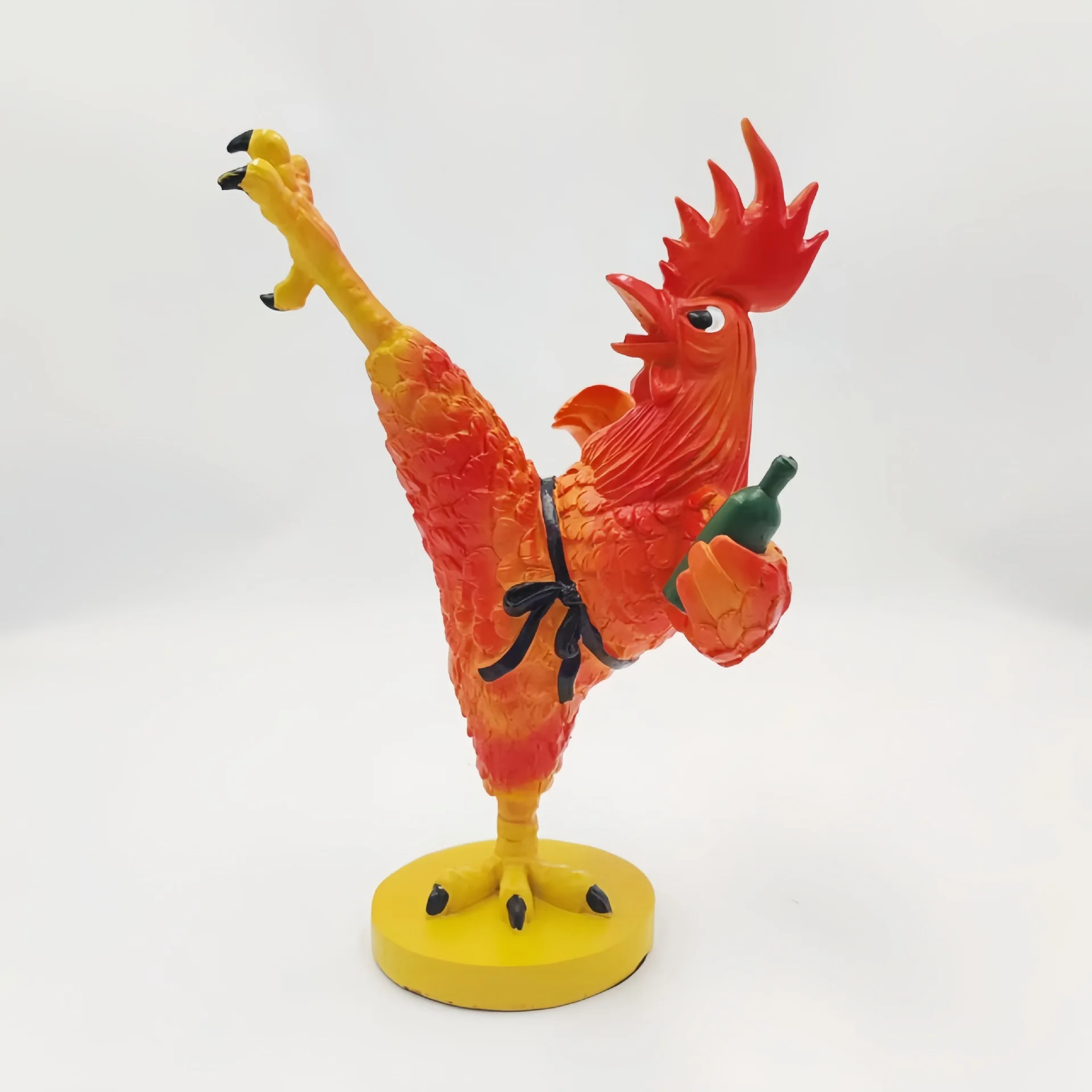 

New Cute Drunken Kung Fu Chicken Desktop Ornament Doll Creative Gadgets Car Craftsmanship Decoration
