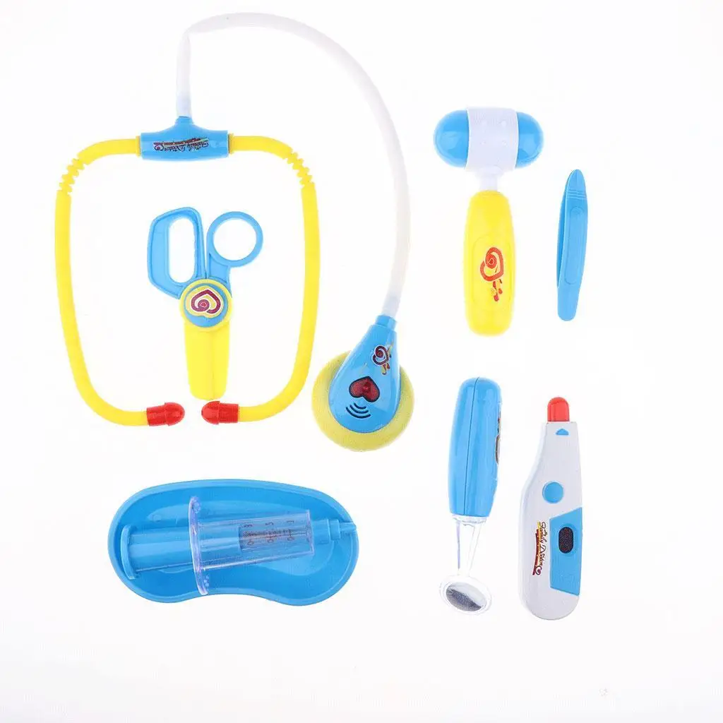 Crianças médico ferramentas caixa kit playset fingir jogar brinquedo educativo presente