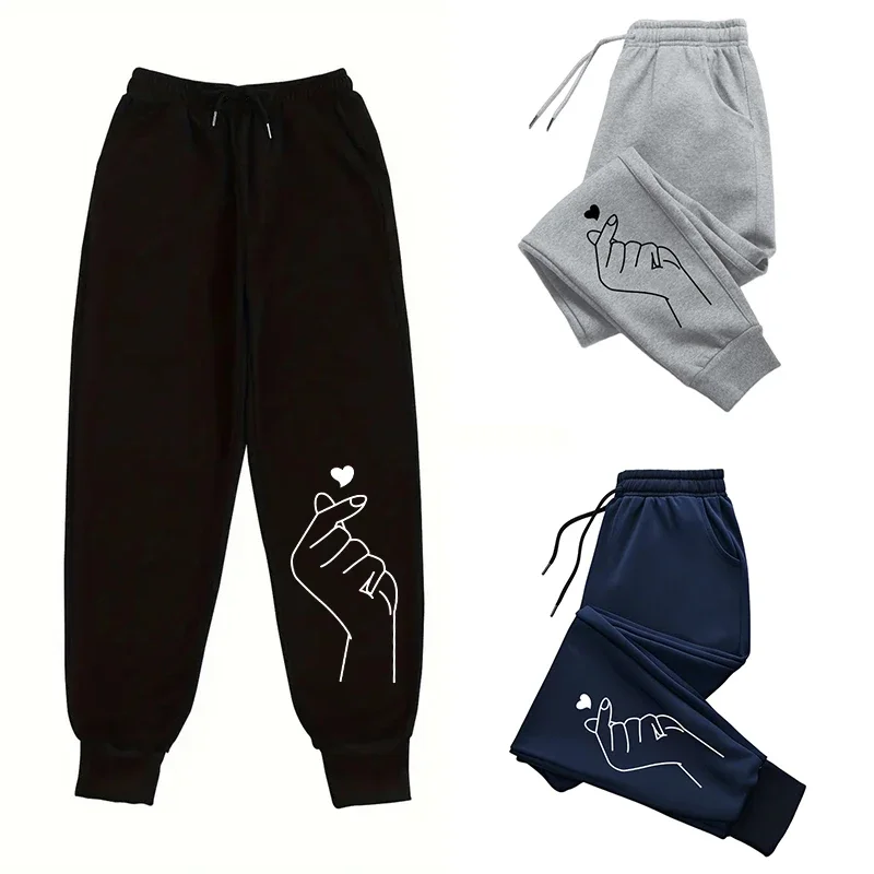 K-pop موضة Sweatpants للمرأة كل موسم اليومية عادية رياضي بنطال رياضي الفتيات أجهزة لياقة خارجية الجري بنطال متعدد الاستخدامات