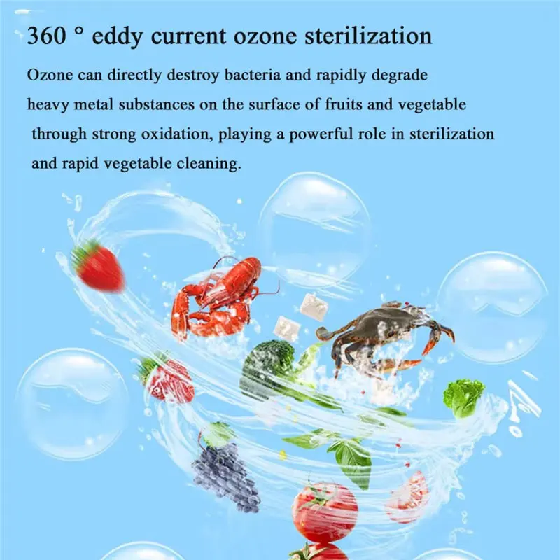 Processadores de alimentos Máquina de lavar vegetais com corrente parasita Limpeza de borbulhamento de aço inoxidável