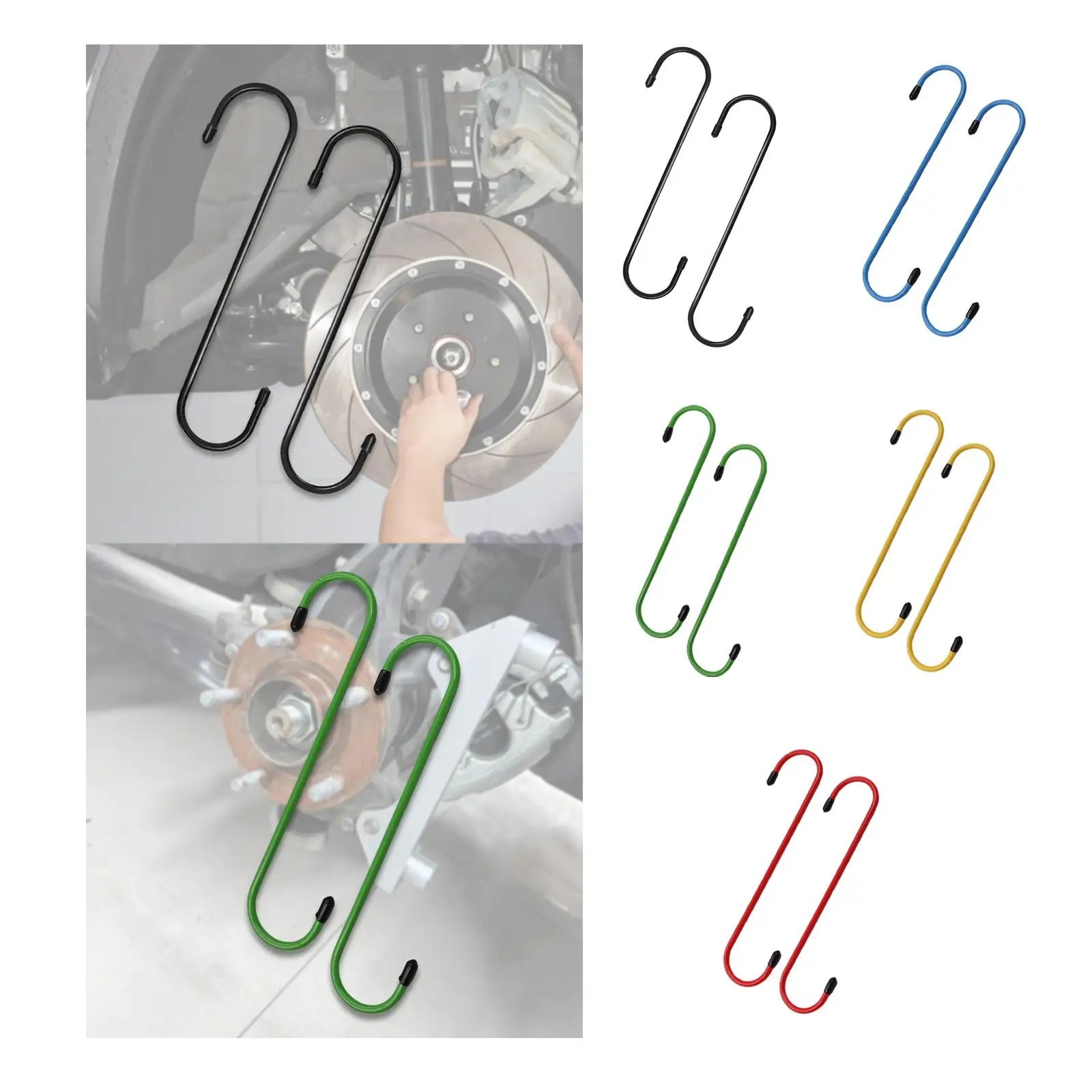 

2 шт. крючки для вешалок тормозного суппорта, автомобильные инструменты, подарки, прочные многофункциональные инструменты для обслуживания автомобилей для механики тормозной оси