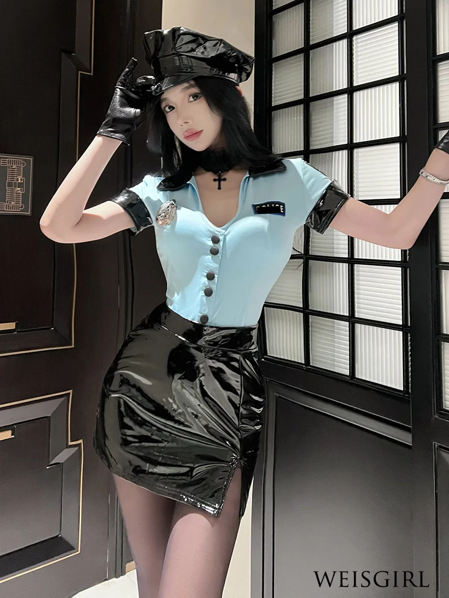 

Костюм Weisgirl Pure Desire: комплект для косплея в стиле стюардессы/ночного клуба, облегающий женский полицейский костюм с юбкой