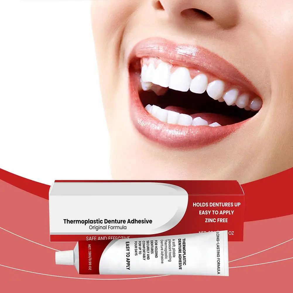 Comfort Denture Adhesives Glue Teeth Care Thermoplastic Denture Silicone Reline Kit Adhesive Cushion Friction Fixed Dentures