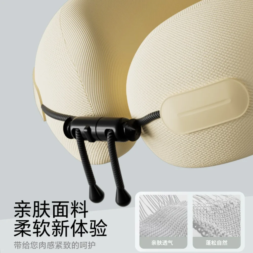 Ergonomic Memory Foam U Shaped Neck Pillow for Airplane Travel Sleeping Cervical Support