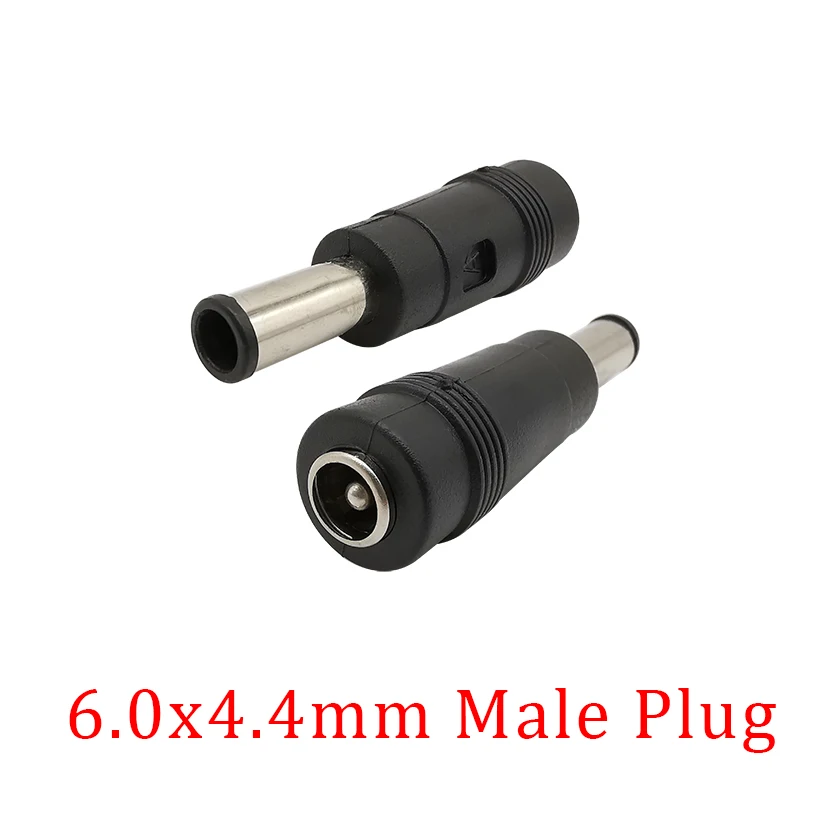 2/5Pcs DC Power Converter 5.5 x 2.1mm Female Jack to 6.0 x 4.4mm Male Plug Laptop Charging Socket Conversion Head Connector