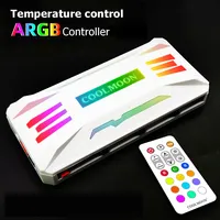 COOLMOON ARGB Controller 4Pin PWM 5V 3Pin ARGB Cooling Fan Smart Remote Control for ASUS MSI Case Chassis Radiator 5V AURA NEW