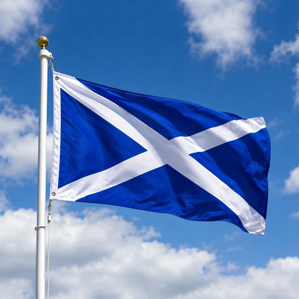 Scottish-National Flags 3x5ft Color Fade proof Scottish Polyester Flag Lightweight Flag Office/Activity/Festival/Home Decoration