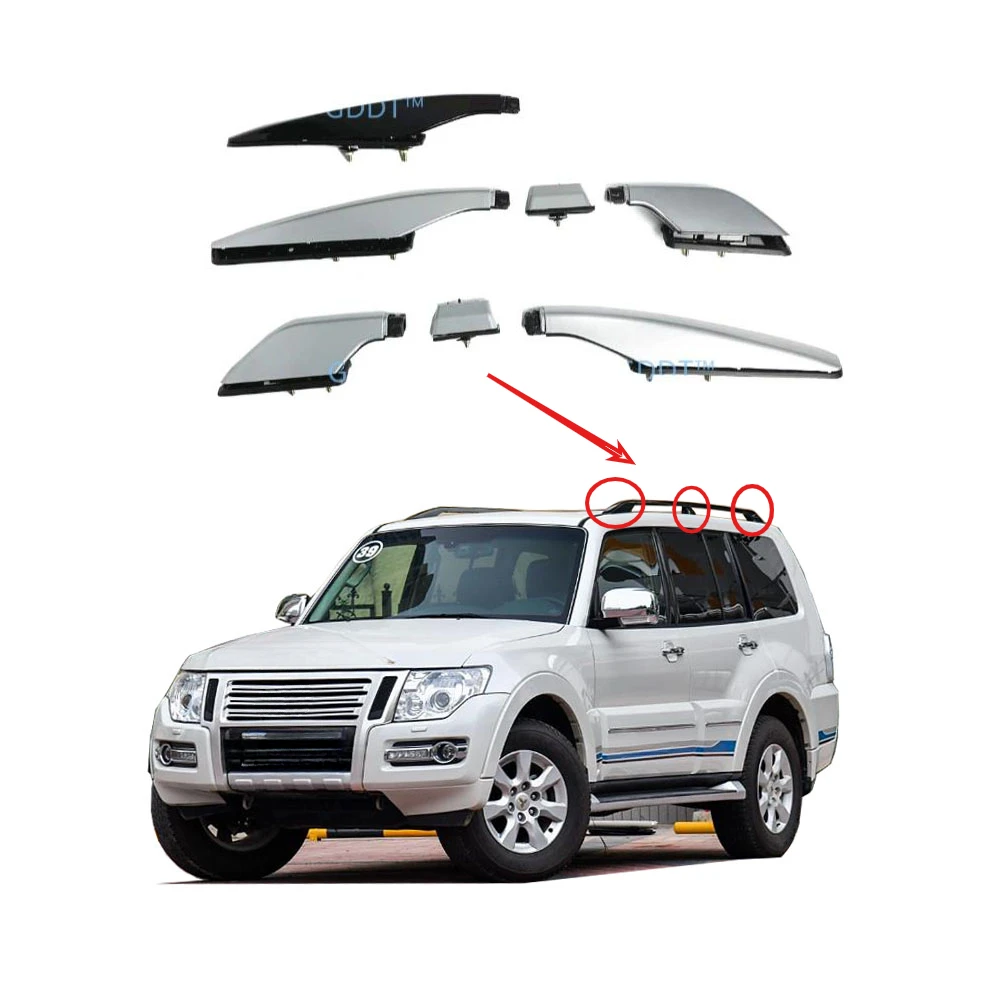 1 Piece Silver Roof Rack Support for Pajero V93 Rack Plastic Cover for Montero V98 Black Rack Base for Shogun V73 V75 V77 V97