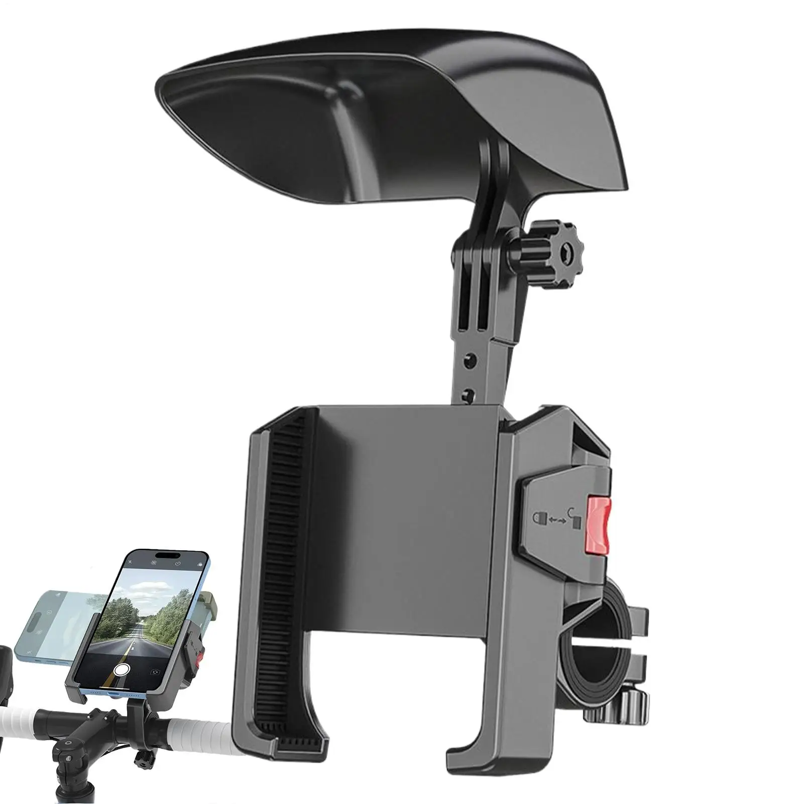 

Phone Holder For Bike Smartphone Clamp 360 Degree Rotatable Shock Rain Proof Handlebar Phone Holder For Beach Camping City