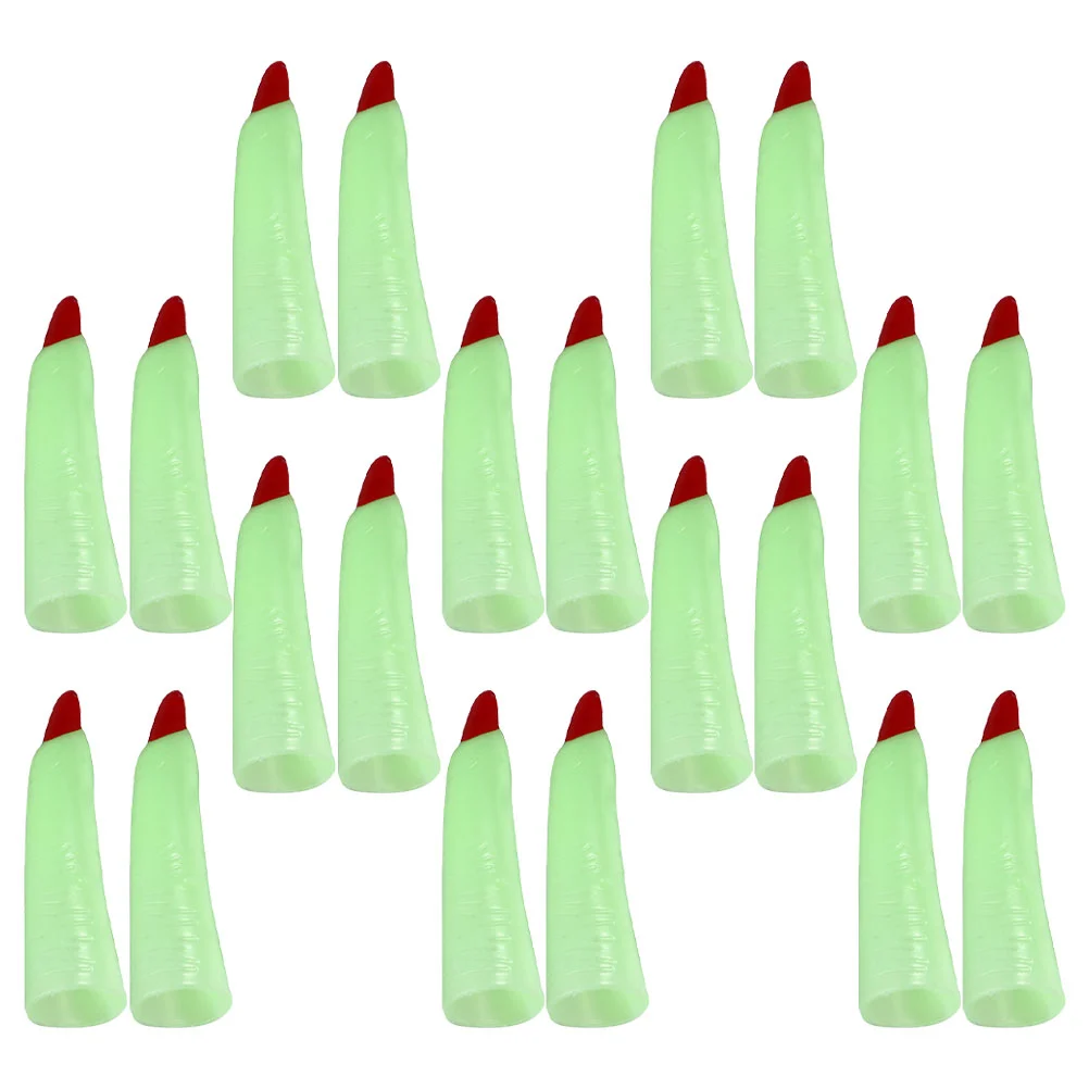 

20 Pcs Finger Cots Cosplay Accessories Fingernail Cover Halloween Decors Costume Props Supplies Covers