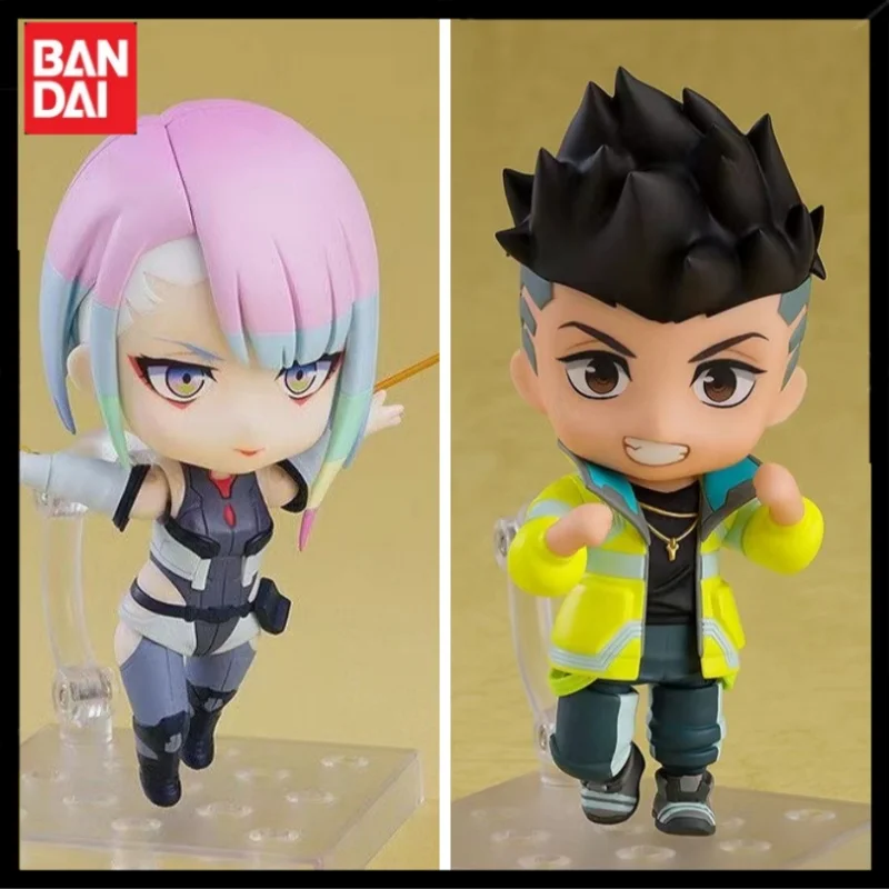 Hot 10cm Bandai Cyberpunk: Edgerunners Anime Figures Lucy David Martinez Q Edition Nendoroid Model Pvc Toys Collection Gifts