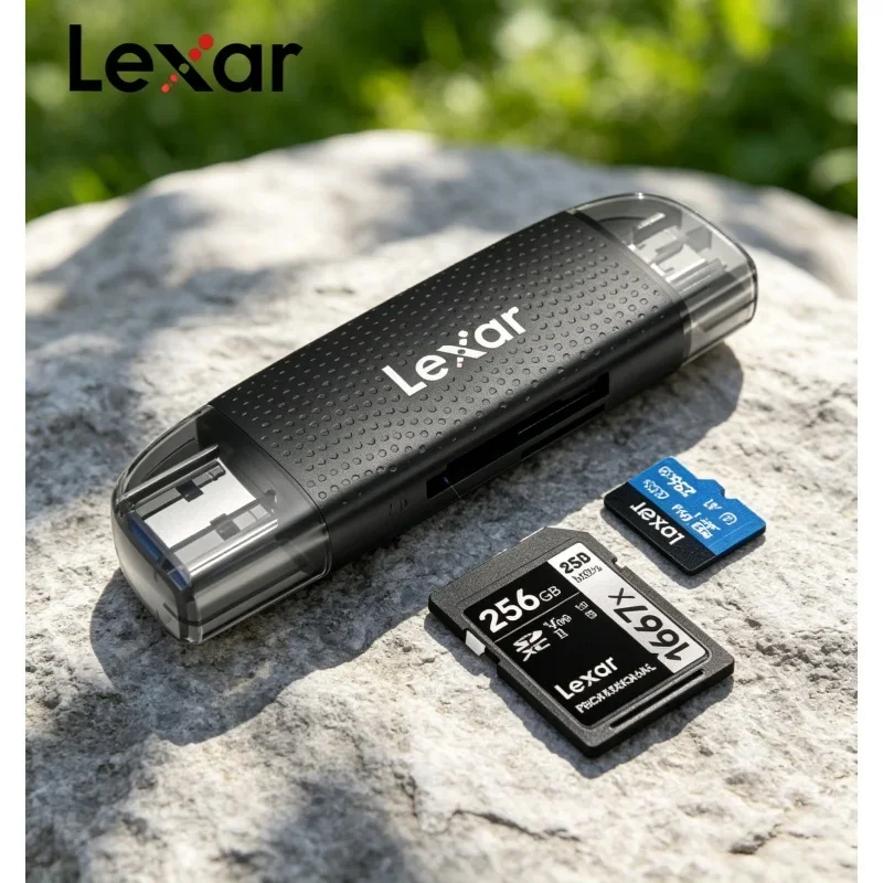 コンパクトでポケットに収まるデュアルスロットsd-tfカードリーダー-usb32アダプター-カメラ、ノートパソコン、デスクトップpc用高速データ転送