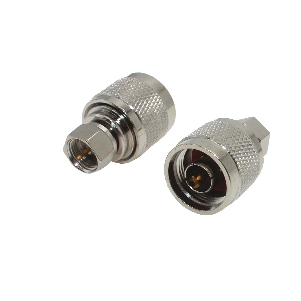 10 PCS/lot F Male to N Male Plug RF Coaxial Adapter Coax Connector Converter Straight Type
