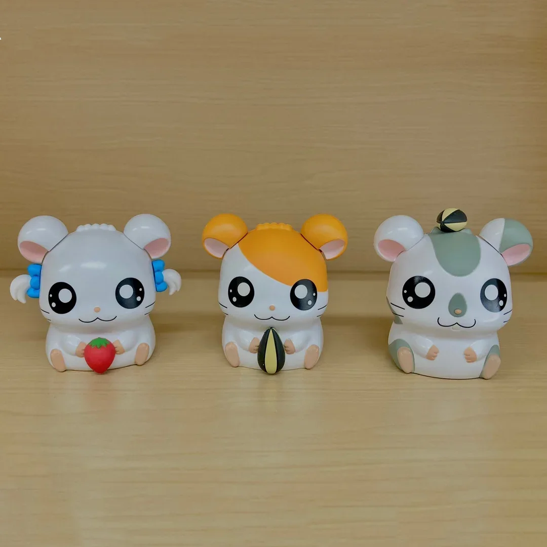 Genuine Gashapon Toys Trotting Hamtaro Lovely Assembled Action Figure Model Ornaments Toys Children Gifts