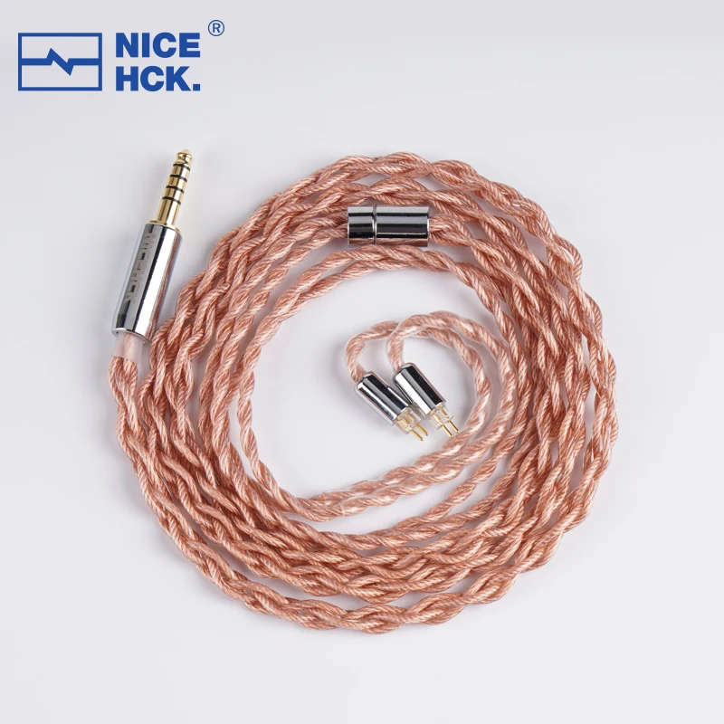 NiceHCK EarlOFC HIFI Audio Cable 5N OFC+5N Silver Plated OFC Earbud Replace Wire 3.5/2.5/4.4mm MMCX/2Pin for Oh10s  Phoenixcall