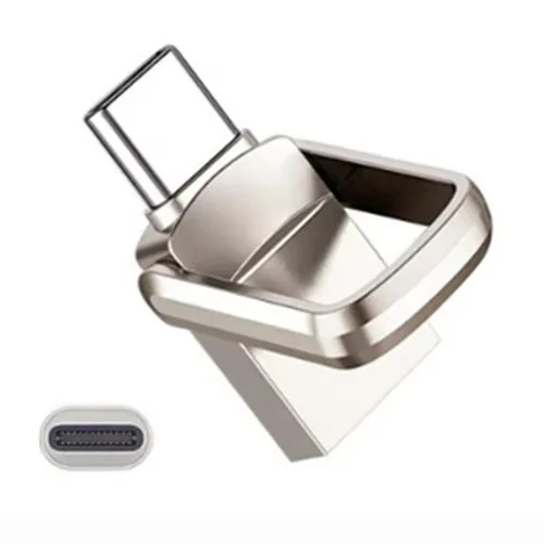 MINI TYP C 2in1 USB-Stick 128 GB 64 GB 32 GB Metall Hochgeschwindigkeits-Stick Smartphone Auto TV USB-Stick 4 GB 8 GB Kreatives Geschenk