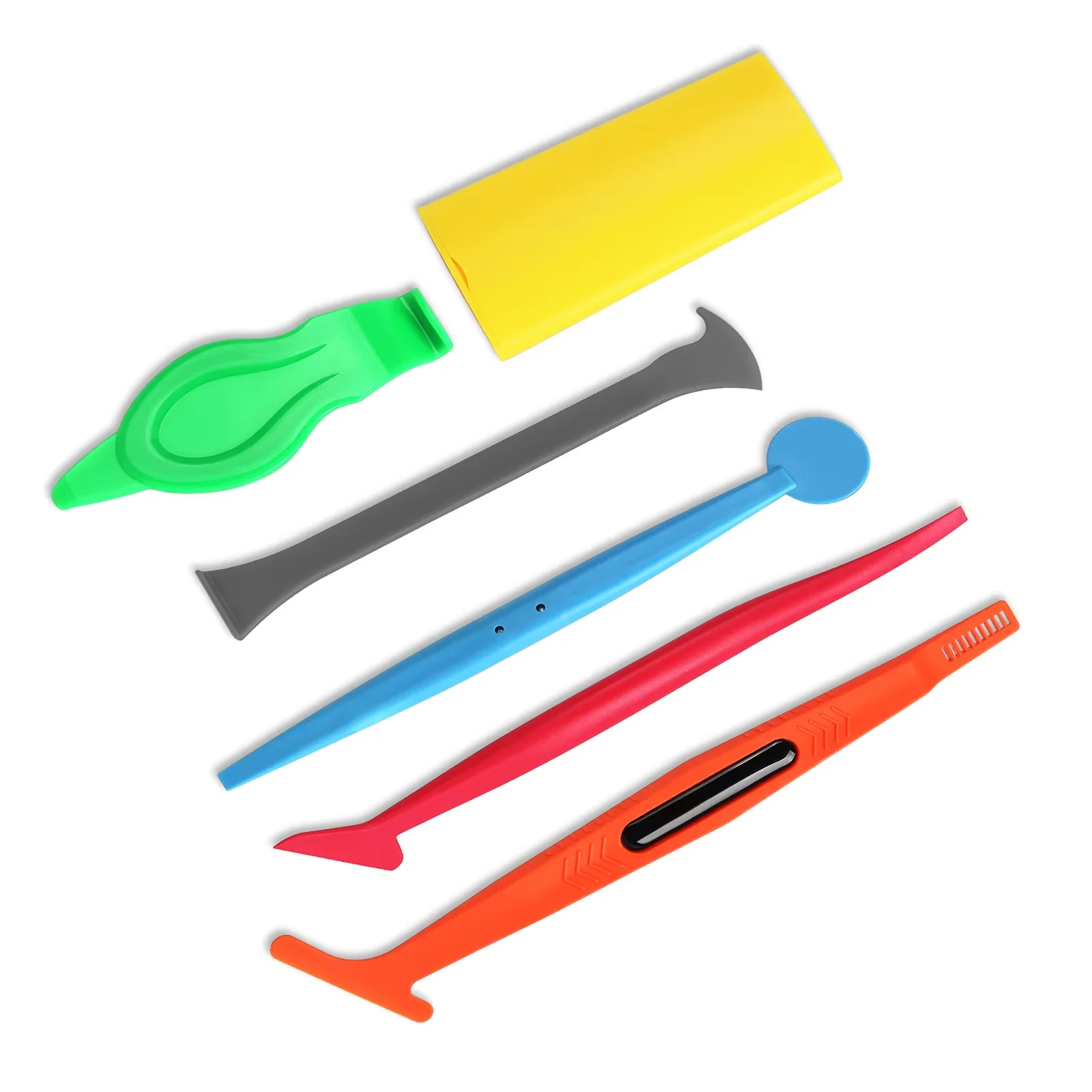 

Magnetic Edge Stick Squeegee Scraper Kit Car Vinyl Wrapping Window Tint Tool Kit Carbon Sticker Plastic Adhesive Tool Set