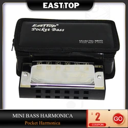 EASTTOP MN10(T1-1) Mini Bass Harmonica High Quality Pocket Harmonica For Adults Kids And Players