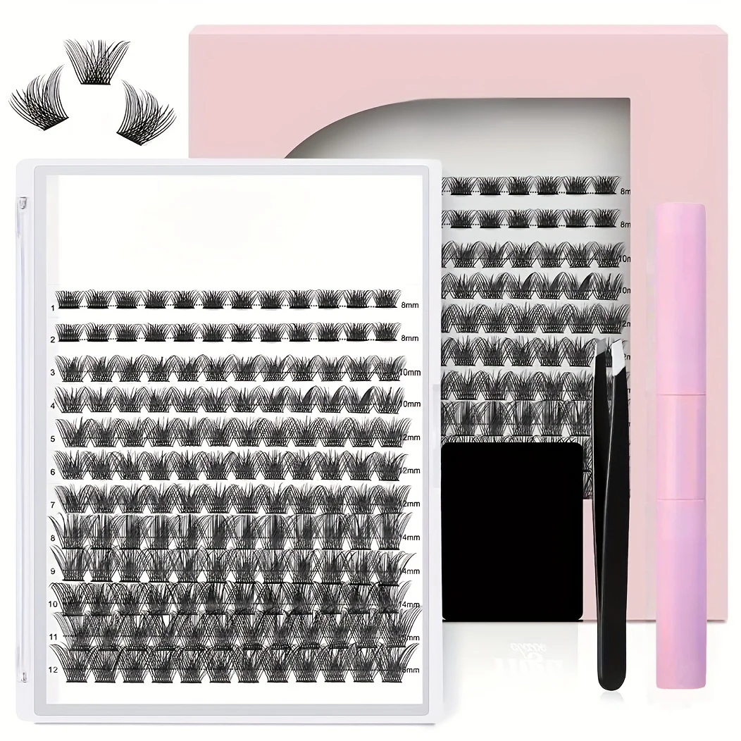 144 Wimperkruller met afdichtende wimperlijm en wimperapplicator Wimperkruller Verlengset (40D Set)