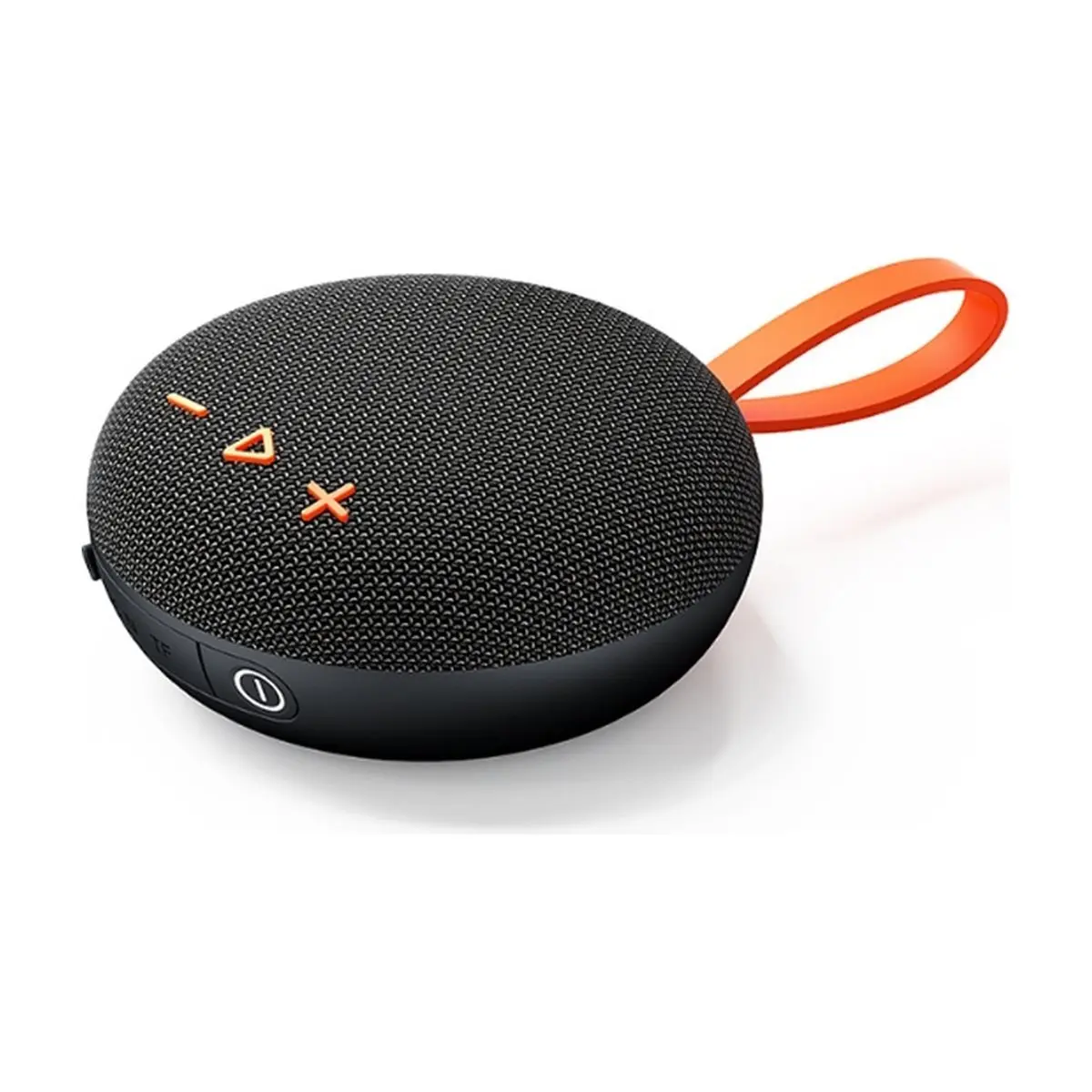 Портативная колонка Rockmia-313 Mini с Bluetooth 5.3, водонепроницаемая, с тканевой сеткой, ручкой и супермагнитом, оранжевая ручка