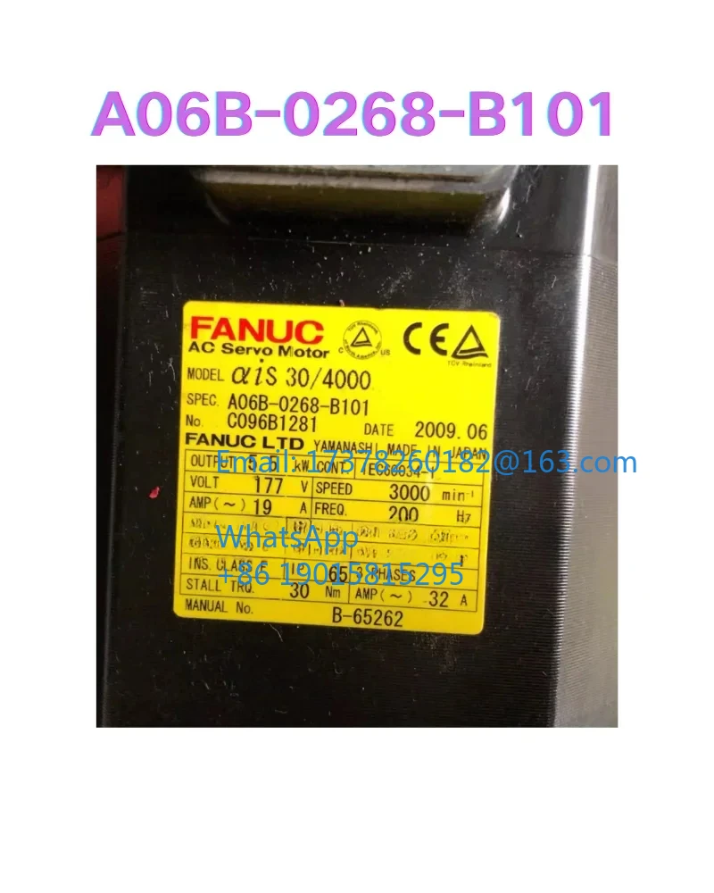 

A06B-0268-B101 Испытание серводвигателя в порядке