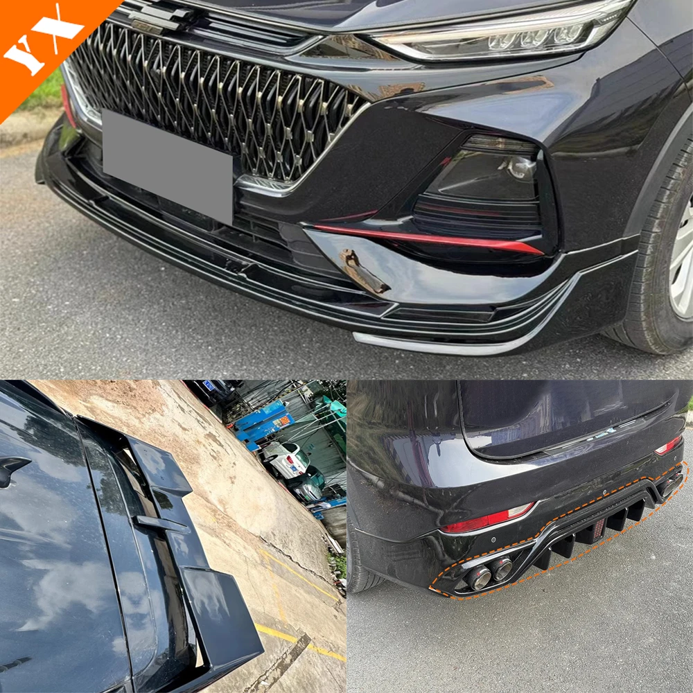 For Changan Oshan x7 plus 2024 2025 Accessories Car Sport Version Surrounds Front Lip,Rear Lip,Tail Wing,Middle Wing Exhaust