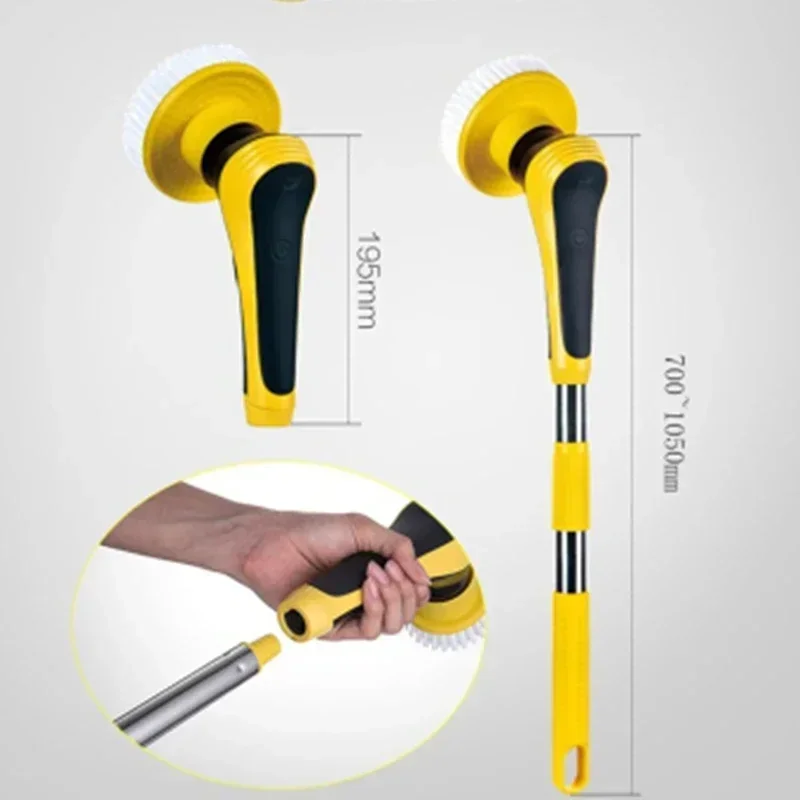 Desktop 220v sem fio escova de limpeza elétrica do agregado familiar banheiro carregamento sem fio escova de limpeza rotativa piso vidro wi