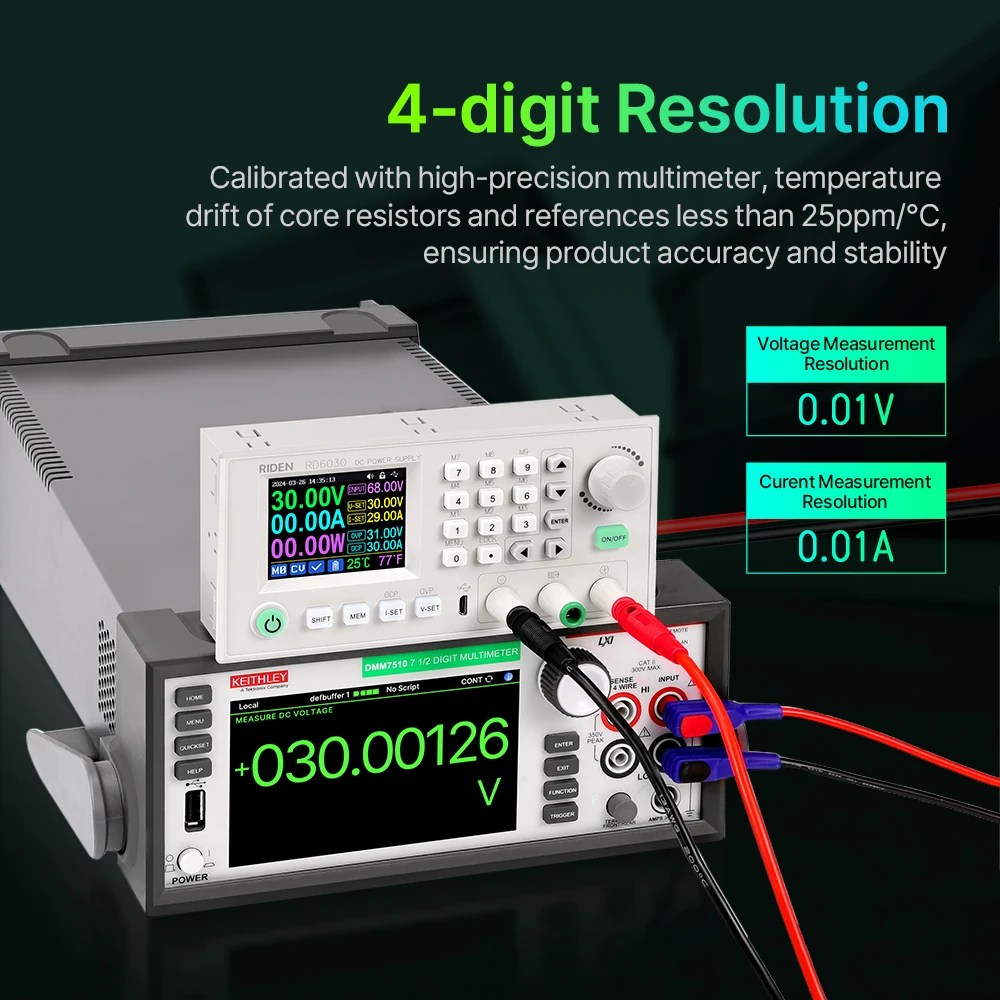 Imagem -02 - dc Ajustável Step Down Voltage Bench Regulado Fonte de Alimentação Buck Converter Bateria Carregamento rd Rd6030 Rd6030w 60v 30a