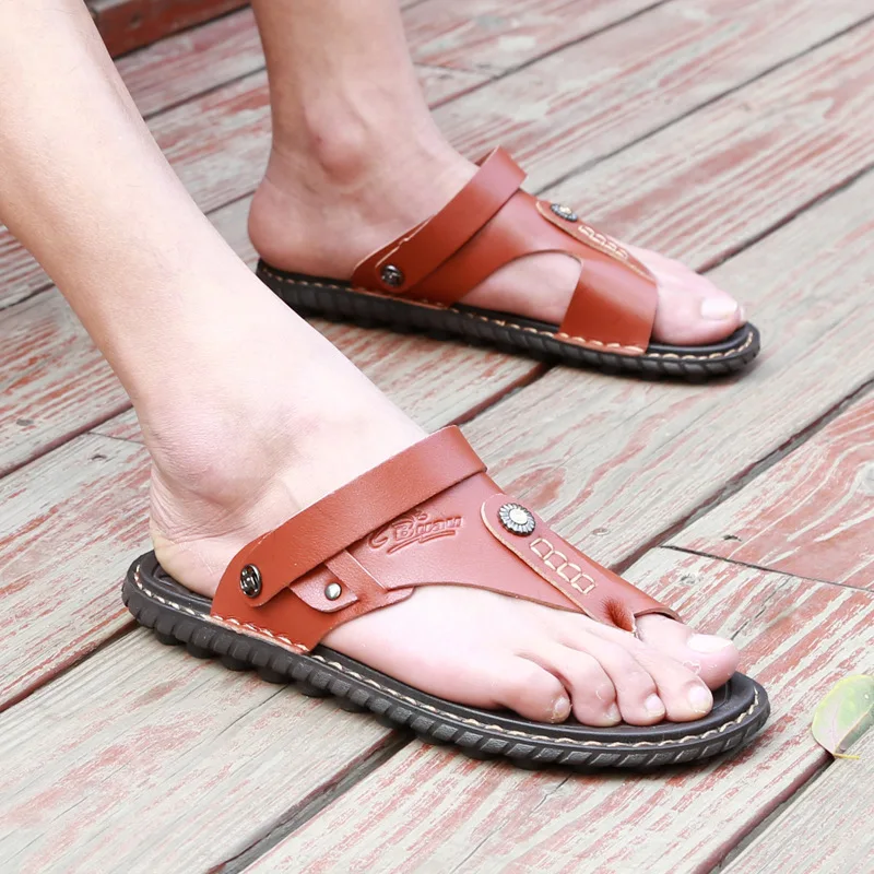 Summer Clip Toe Flip Flops Mens Sandals Male Shoes Fashion Flat Non-slip Slide Slippers Casual Beach Holiday Sport Zapatillas