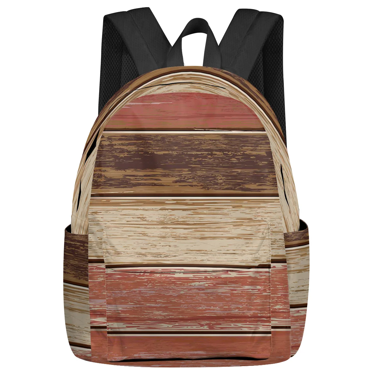 

Rustic Retro Wood Grain Texture Red Women Man Backpacks Waterproof School Backpack For Student Boys Girls Laptop Bags Mochilas