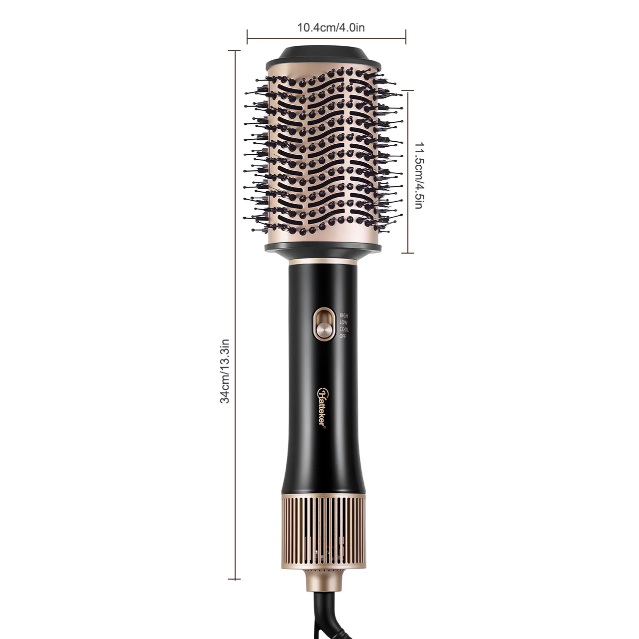 Hatteker EU 4-in-1 Hair Styling Comb for Women Home Use And Salon Professional Hot Air Brush for Curling And Straightening image 6