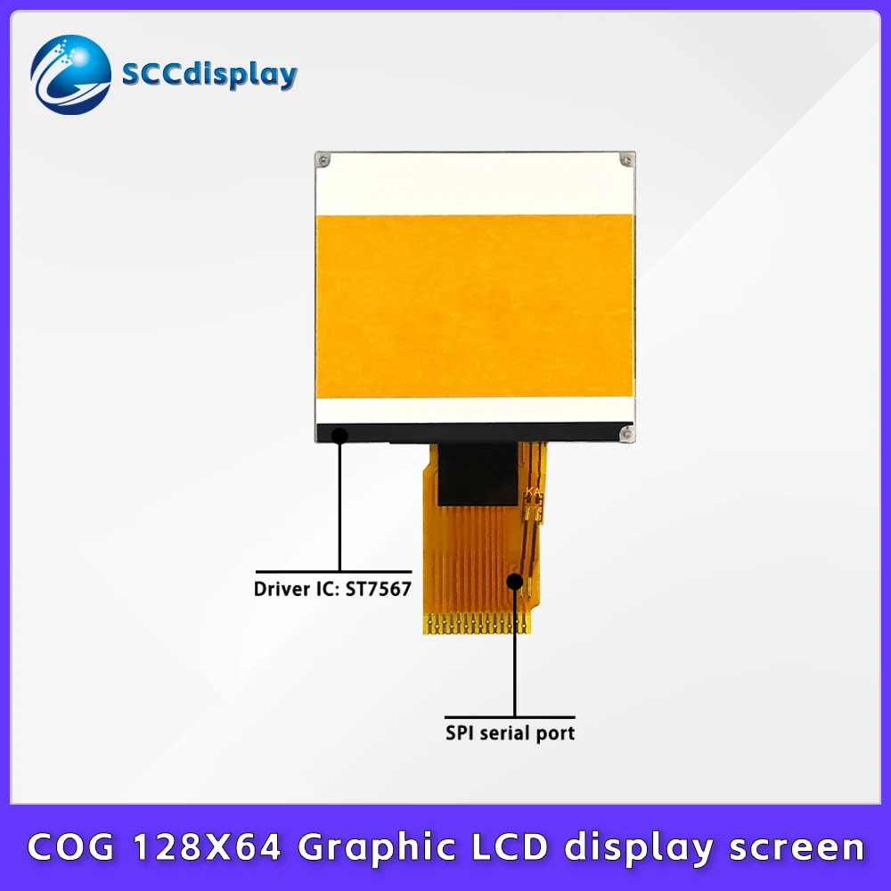 Serial port 12864 LCD screen JXD12864-6601 Small instrument small size 128X64 graphic dot matrix screen with backlight ST7567