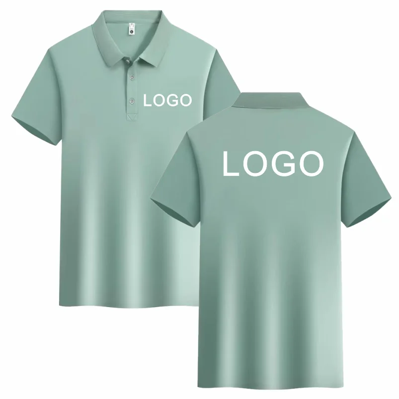 Custom Logo Polo Shirt Summer Casual Breathable Short Sleeve Polo Shirts Business Work Clothing Design Print Embroidery