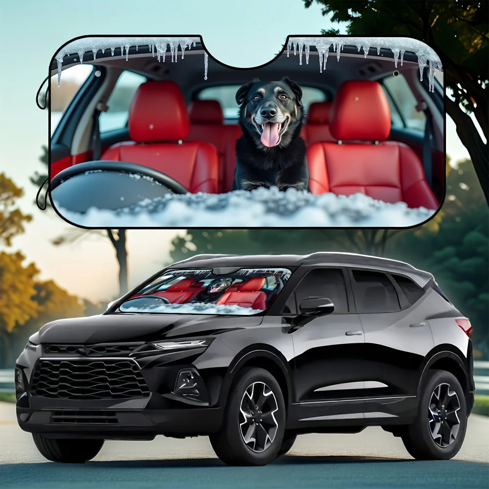 

1pc, Driving Dog Sun Shade, Foldable UV Blocking Design, Reflective Fabric Reduces Glare