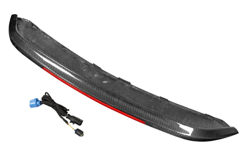 Dry Carbon Fiber Rear Bumper Spoiler Wind Brake Light Upgrade for Porsche 718 982 GT4 RS 2017-2025 Auto Accessories TailLamps